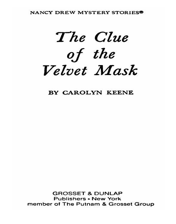 The Clue of the Velvet Mask