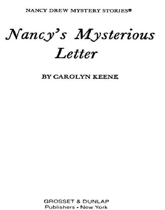 Nancy Drew 08: Nancy's Mysterious Letter